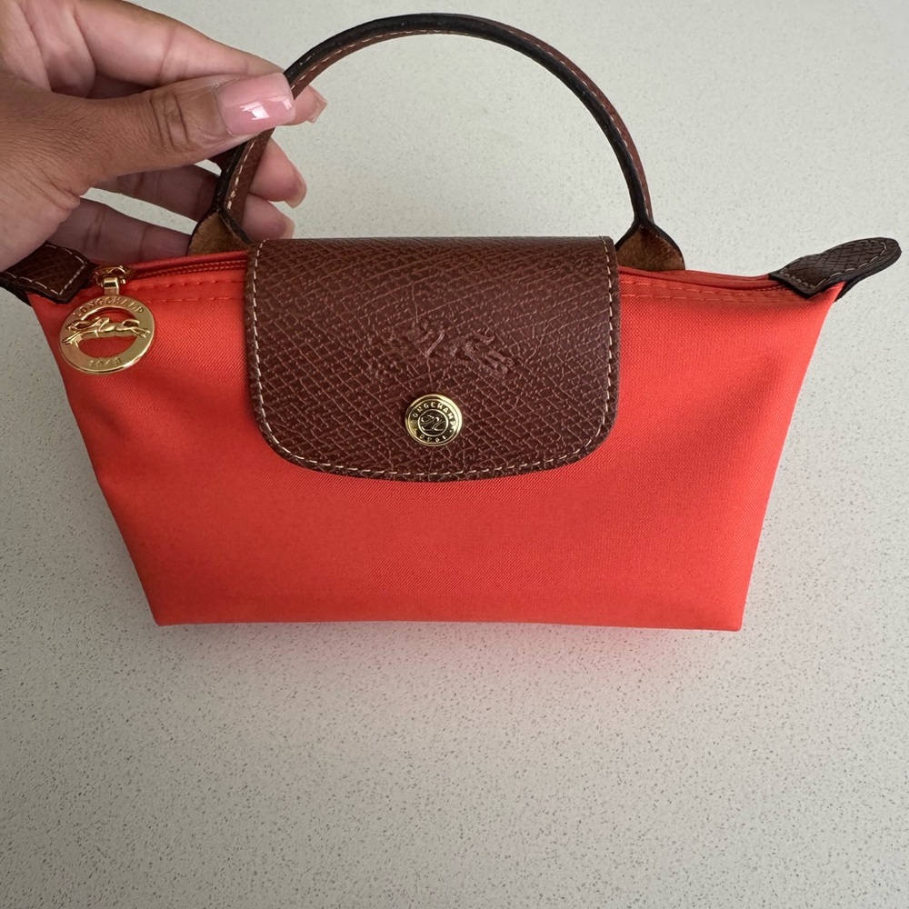 Longchamp Orange and Brown Women's Bag